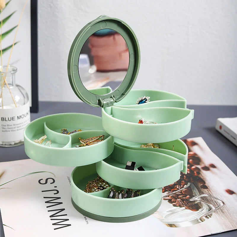 Perfect Gift-4 Layer Rotatable Jewelry Storage Box