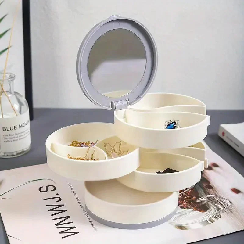 Perfect Gift-4 Layer Rotatable Jewelry Storage Box