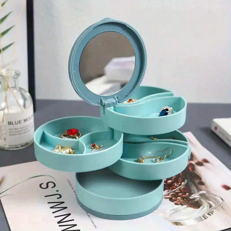Perfect Gift-4 Layer Rotatable Jewelry Storage Box
