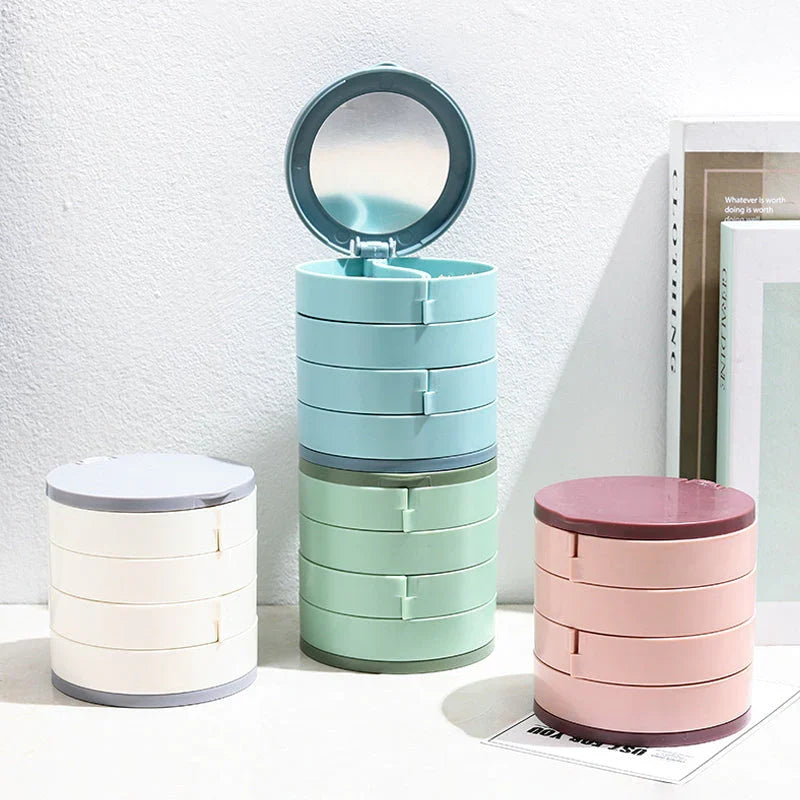 Perfect Gift-4 Layer Rotatable Jewelry Storage Box