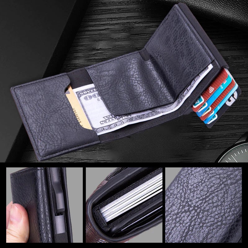 Men's Wallet With Automatic Card Pocket