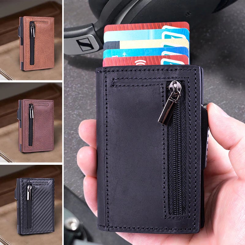 Men's Wallet With Automatic Card Pocket