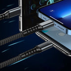 Transparent glowing 3-in-1 super fast charging cable