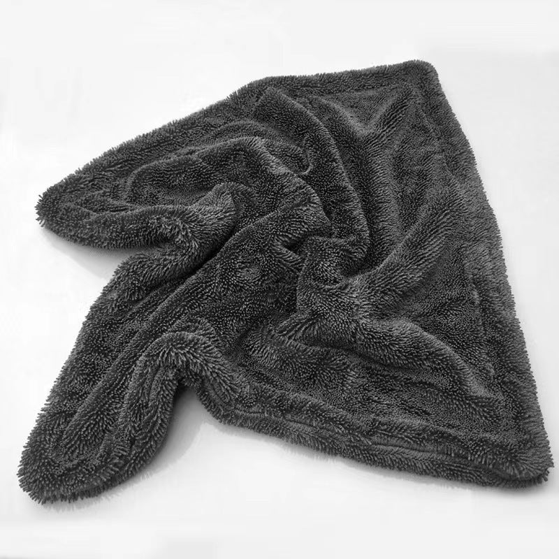 Twisted microfiber towel for car washing and glass cleaning