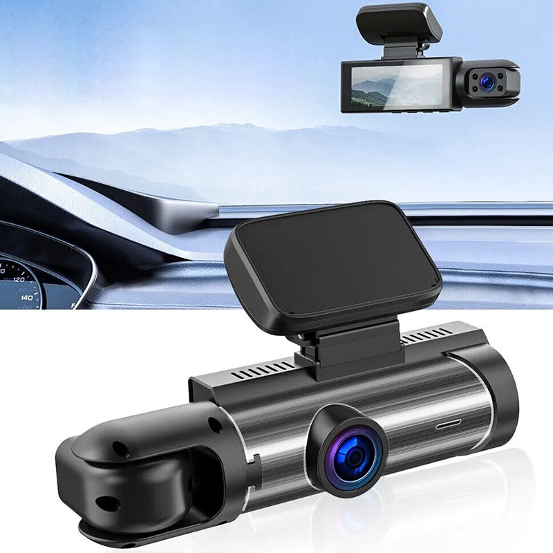 Car camera with 170° wide angle and 1080p dual lens
