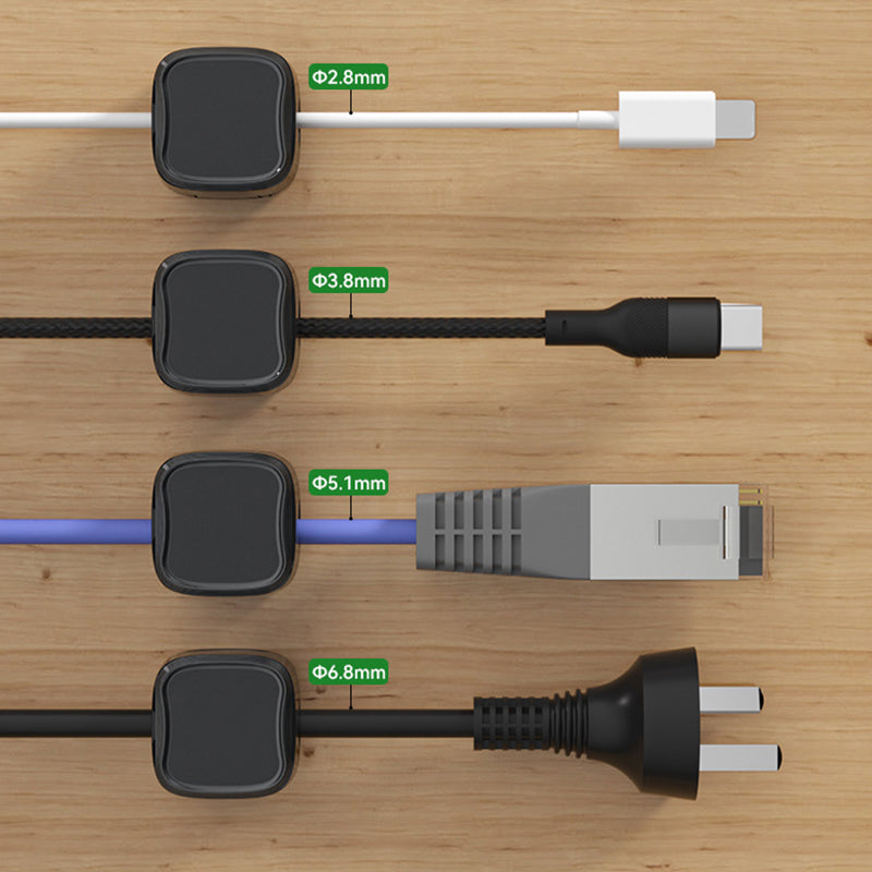 Magnetic cable clip holder - set of 6 pcs.