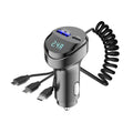 Fast charging car adapter with 3-in-1 charging cable