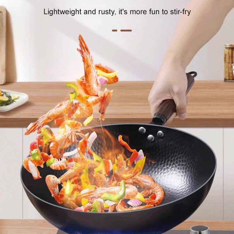 Non-stick iron frying pan