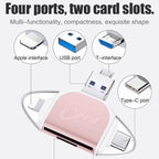 4-in-1 multifunctional card reader with multiple ports