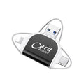 4-in-1 multifunctional card reader with multiple ports