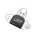 4-in-1 multifunctional card reader with multiple ports