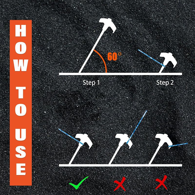 Tent pegs that can be screwed into the ground