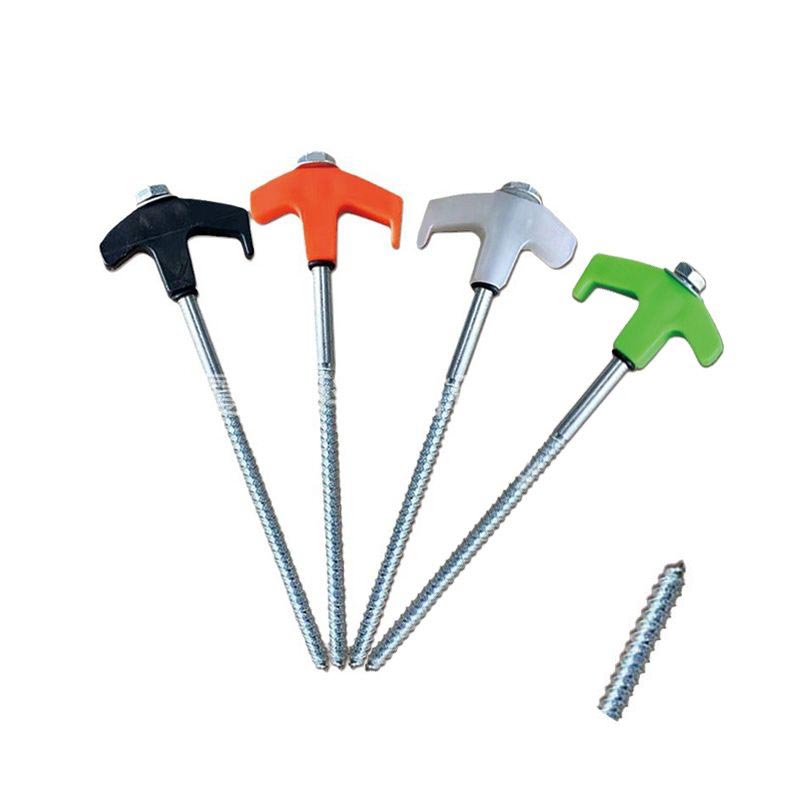 Tent pegs that can be screwed into the ground