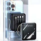 Fast Charge 20000mAh Mini Powerbank with Integrated Cables