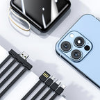 Fast Charge 20000mAh Mini Powerbank with Integrated Cables