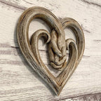 Resin Grape Vine Heart Shaped Handprint Ornament