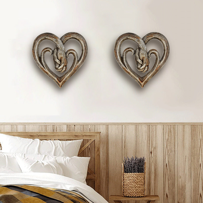 Resin Grape Vine Heart Shaped Handprint Ornament