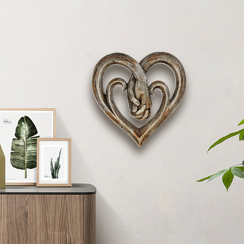 Resin Grape Vine Heart Shaped Handprint Ornament