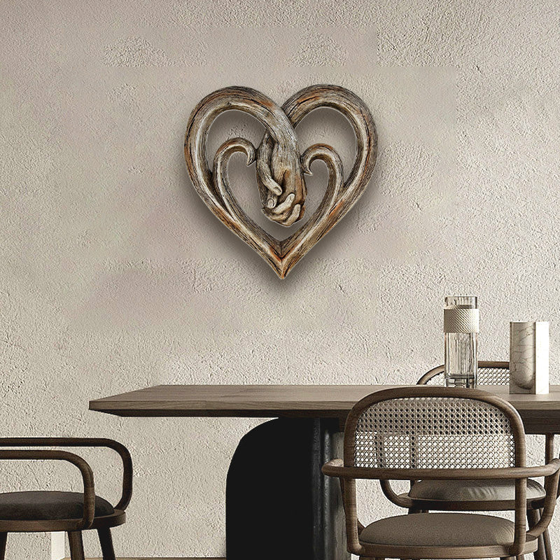 Resin Grape Vine Heart Shaped Handprint Ornament