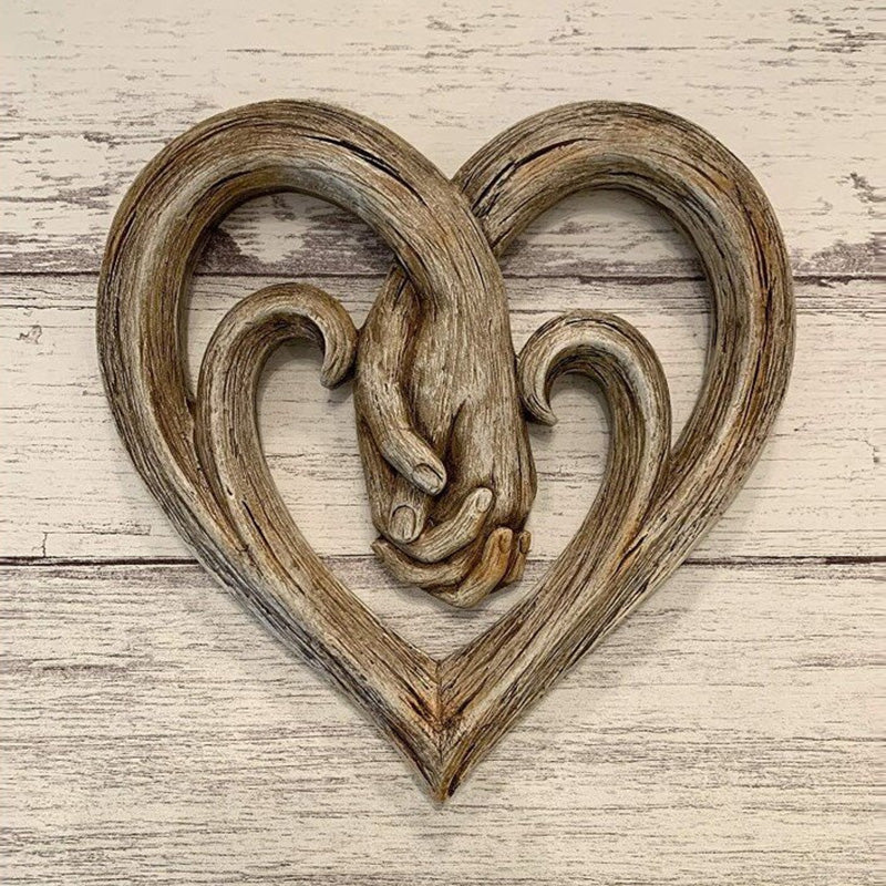 Resin Grape Vine Heart Shaped Handprint Ornament