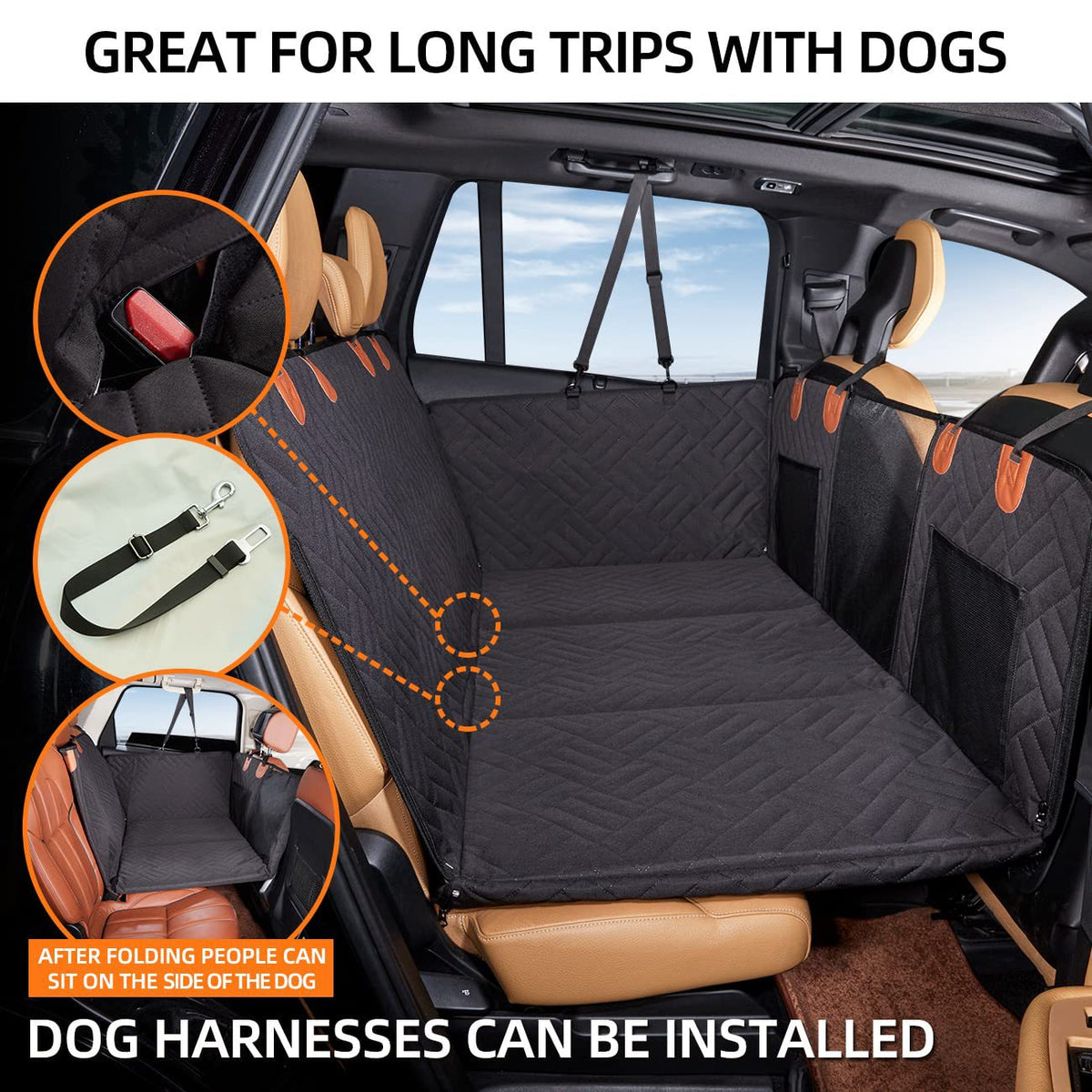 Car seat extender with hard bottom