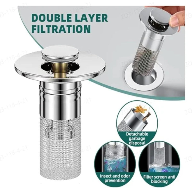Floor drain filter in stainless steel