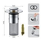 Floor drain filter in stainless steel