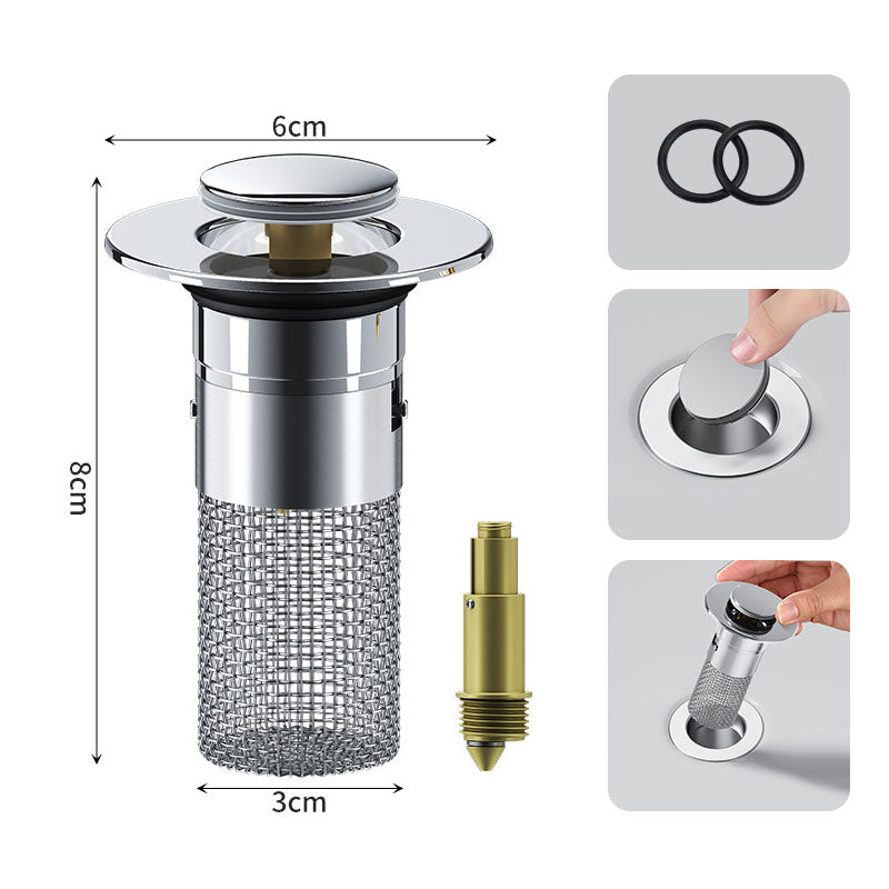 Floor drain filter in stainless steel