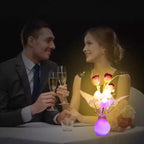 LED night light in the form of simulated flowers with intelligent control for the bedroom