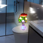 LED night light in the form of simulated flowers with intelligent control for the bedroom