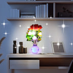 LED night light in the form of simulated flowers with intelligent control for the bedroom