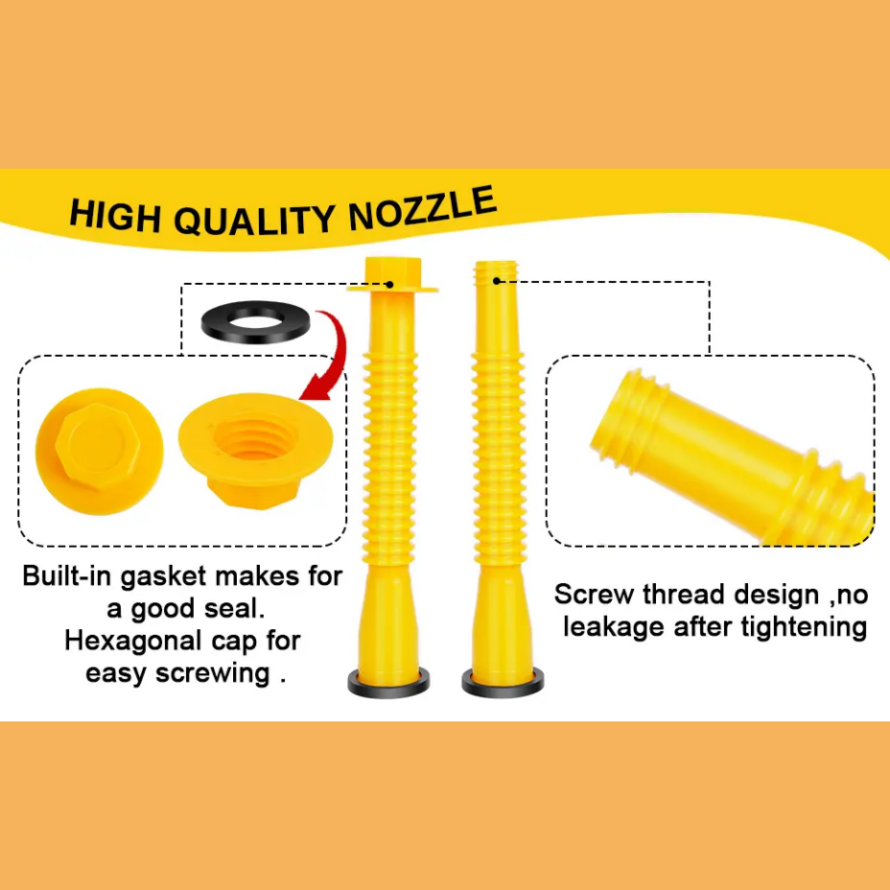 Threaded pipes with hexagonal nuts