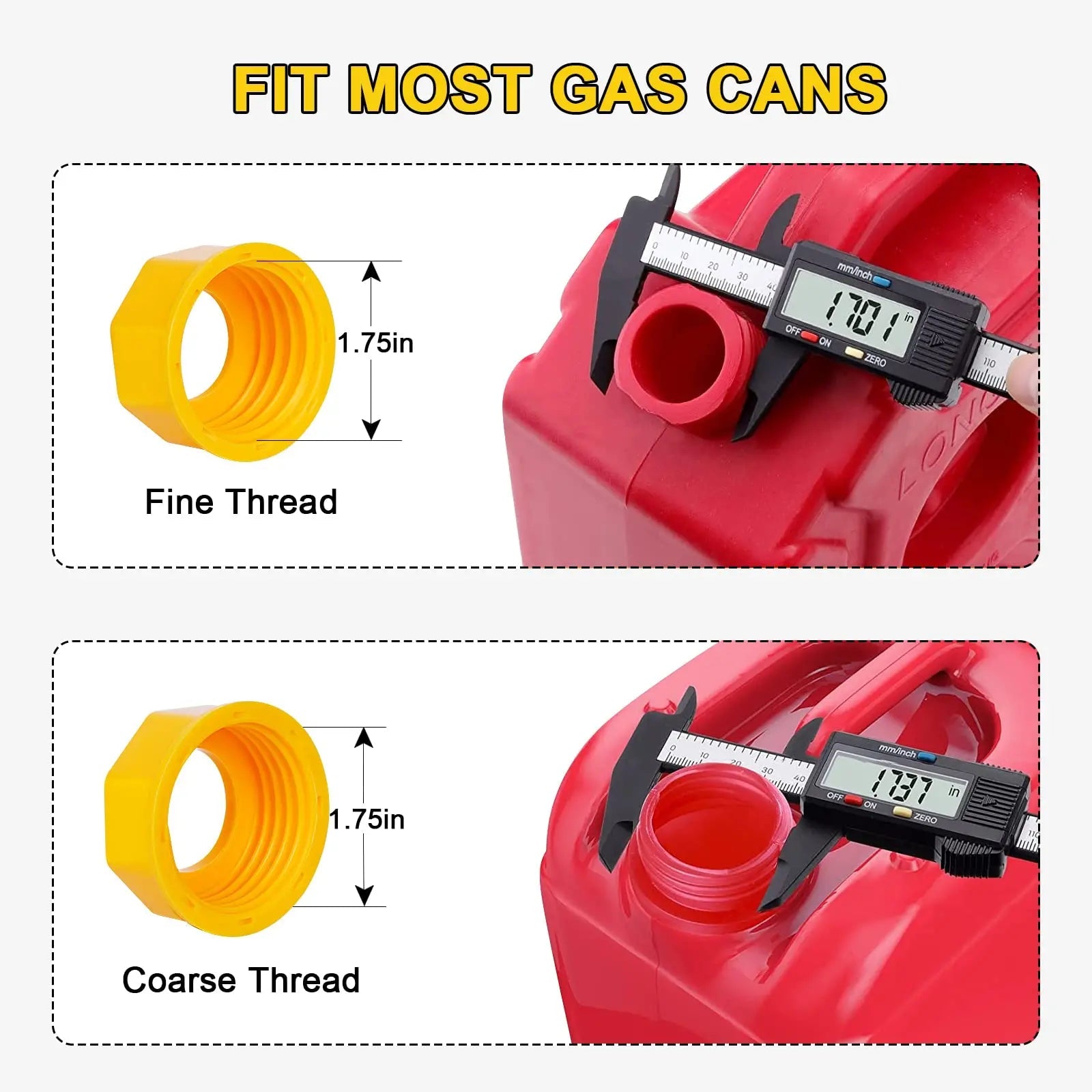 Threaded pipes with hexagonal nuts