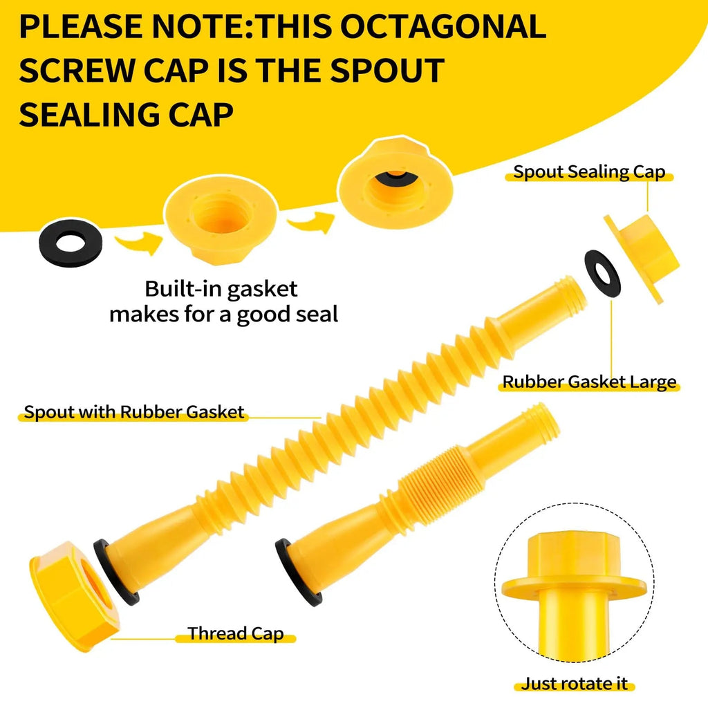 Threaded pipes with hexagonal nuts