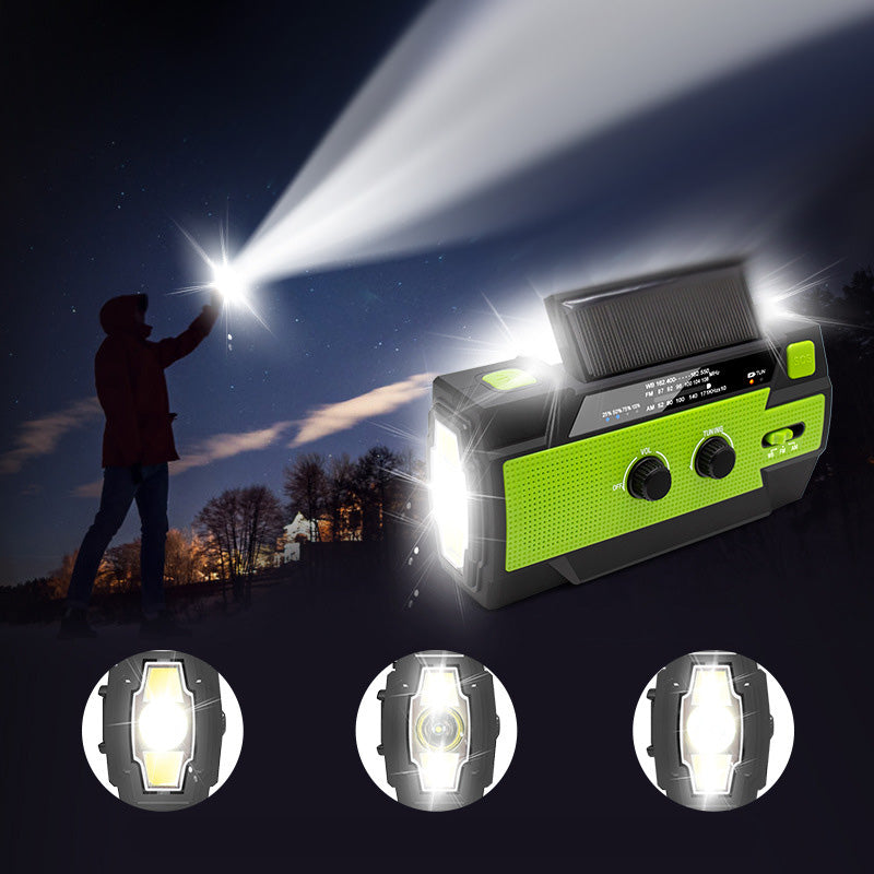 Multifunctional solar-powered radio