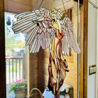 Elegant guardian angel decoration in acrylic for the garden