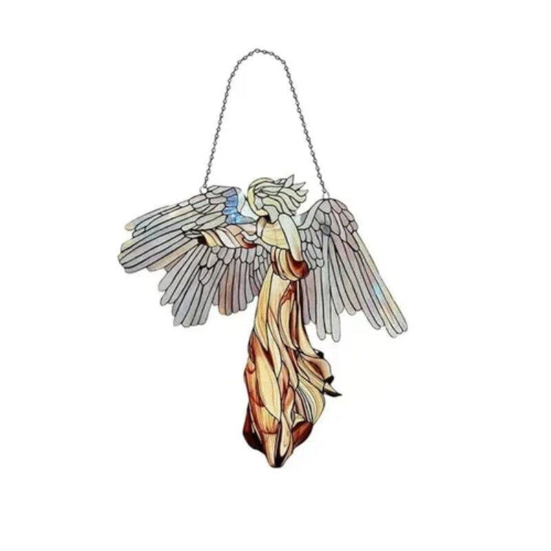 Elegant guardian angel decoration in acrylic for the garden