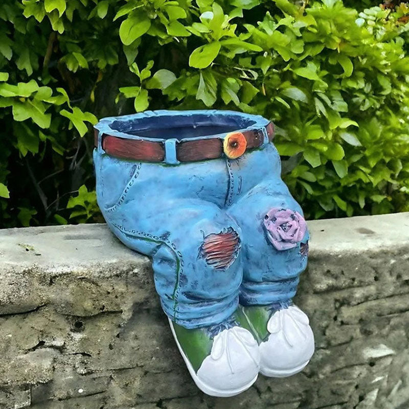 Creative 3D jeans-shaped flower pot