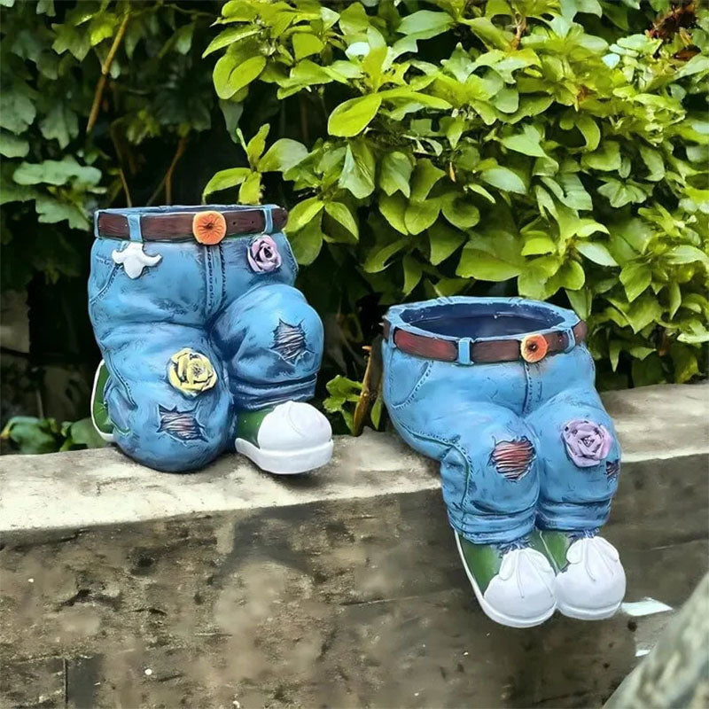 Creative 3D jeans-shaped flower pot