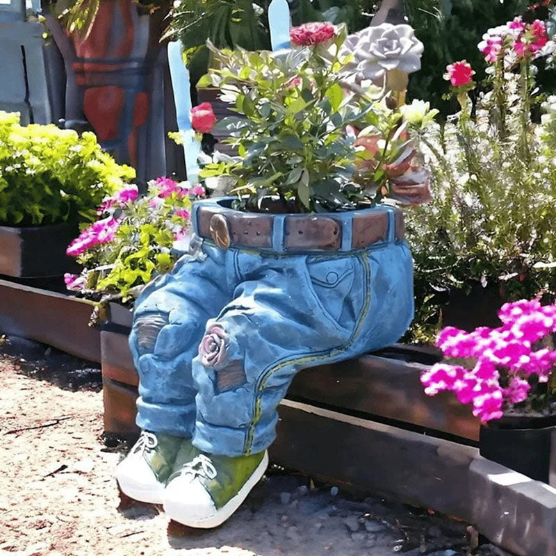Creative 3D jeans-shaped flower pot