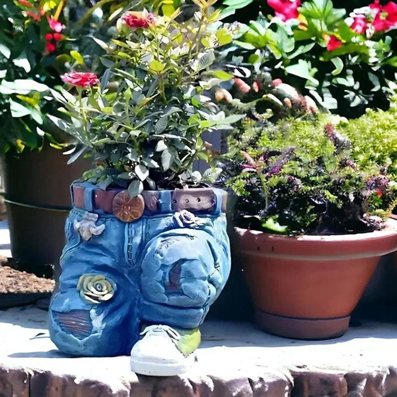 Creative 3D jeans-shaped flower pot