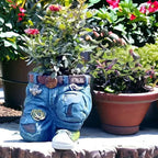 Creative 3D jeans-shaped flower pot