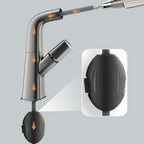 Modern Bathroom Basin Tap with Pull-Out Spray Head – 360° Swivel & Dual-Mode Water Flow