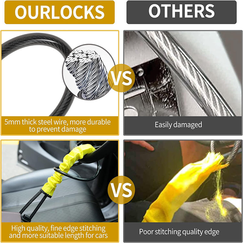 Steering Wheel Lock Tow Cable
