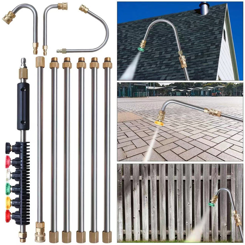 High pressure washer pole set with 4000 PSI