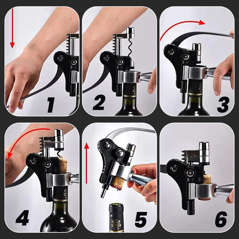 Premium portable wine bottle opener
