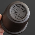 Unique tea set with thermoreactive colors and fine details