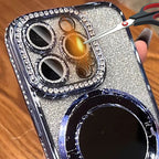 Phone Case with Mirror Magnetic Stand Glitter