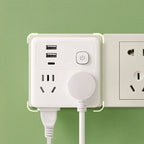 2-pack multifunctional socket converter with night light