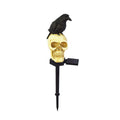 Crow skull solar lamp for the garden
